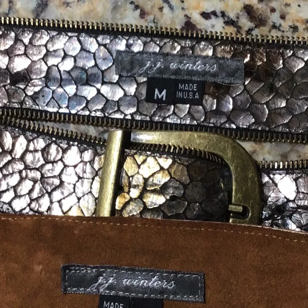 JJ Winters Brown Suede and Gold Leather Belt Bundle - Small & Med
